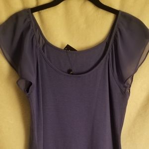 NWT Express blue/purple flutter top